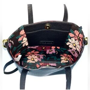 Steve Madden Floral Interior Black Crossbody
